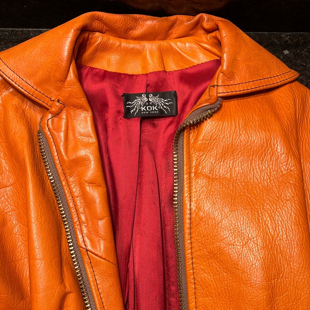 Kok vintage handmade leather jacket